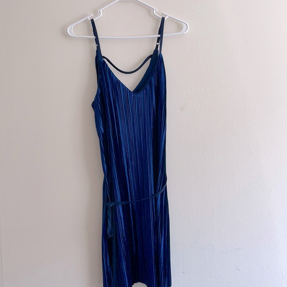 Blue Velvet Dress - Picture 1 of 2